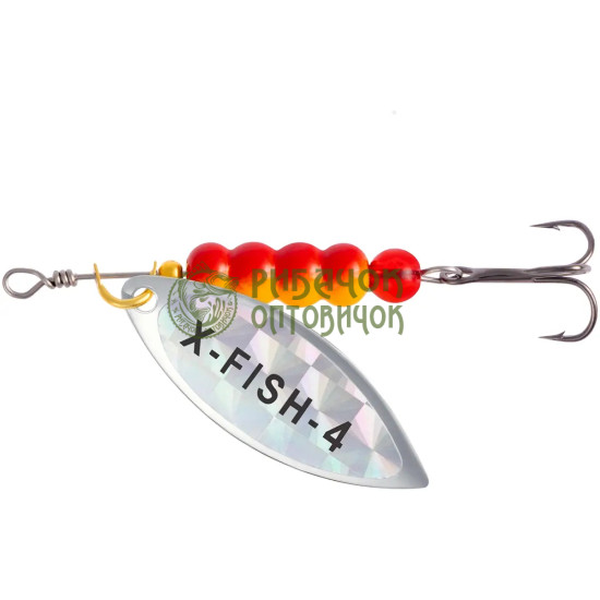 Блешня X-Fish Trophy №4 16.5g Silver rainbow ( 5 шт/ уп )