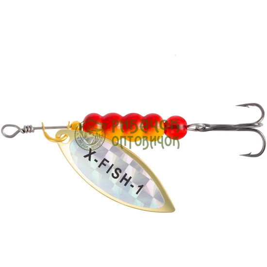 Блешня X-Fish Trophy №1 7g Gold rainbow ( 5 шт/ уп )