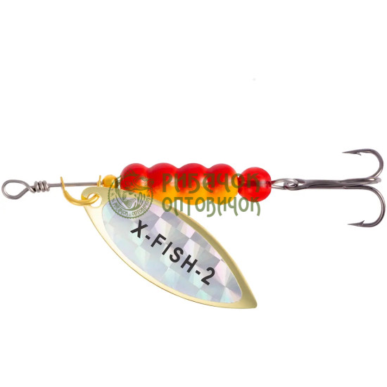Блешня X-Fish Trophy №2 9g Gold rainbow ( 5 шт/ уп )