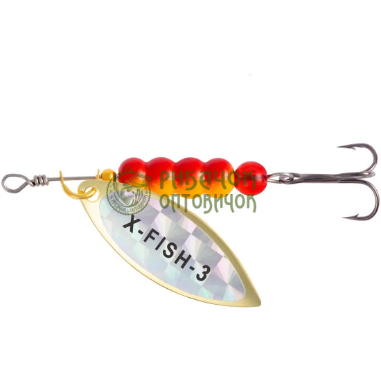 Блешня X-Fish Trophy №3 11g Gold rainbow ( 5 шт/ уп )