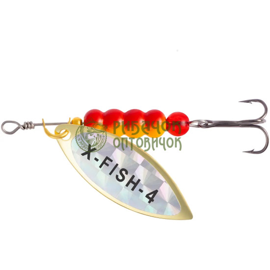 Блешня X-Fish Trophy №4 16.5g Gold rainbow ( 5 шт/ уп )