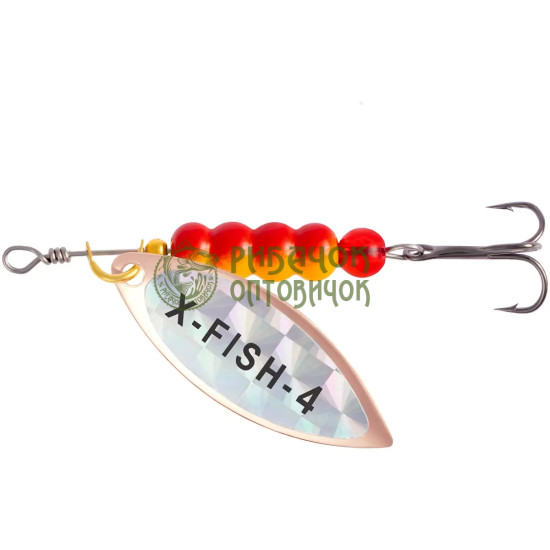 Блешня X-Fish Trophy №4 16.5g Copper rainbow ( 5 шт/ уп )