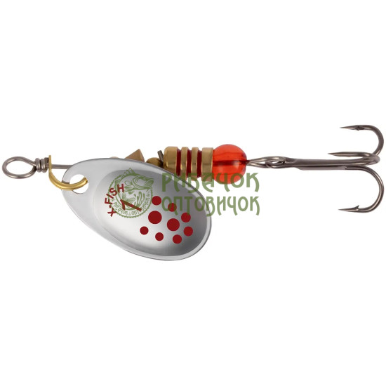 Блешня X-Fish Spike №1 2.5g Silver RD ( 5 шт/ уп )