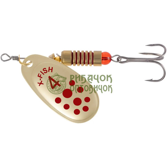 Блешня X-Fish Spike №4 9.5g Gold RD ( 5 шт/ уп )
