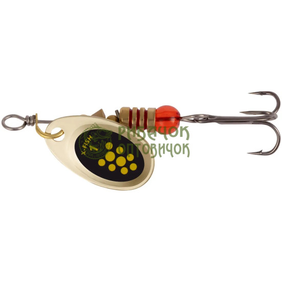 Блешня X-Fish Spike №1 2.5g Gold black lime ( 5 шт/ уп )