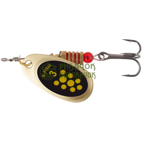 Блешня X-Fish Spike №3 5.5g Gold black lime ( 5 шт/ уп )