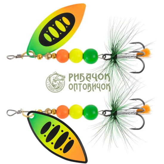 Блешня X-Fish Orbit №2 8g Fire tiger ( 5 шт/ уп )