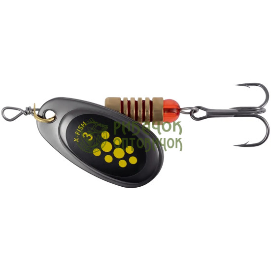 Блешня X-Fish Dark Side №3 6g Nikel black lime ( 5 шт/ уп )
