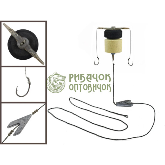 ПМ Монтаж на товстолоба KRAKEN (для лову з дна водойми та в товщі)