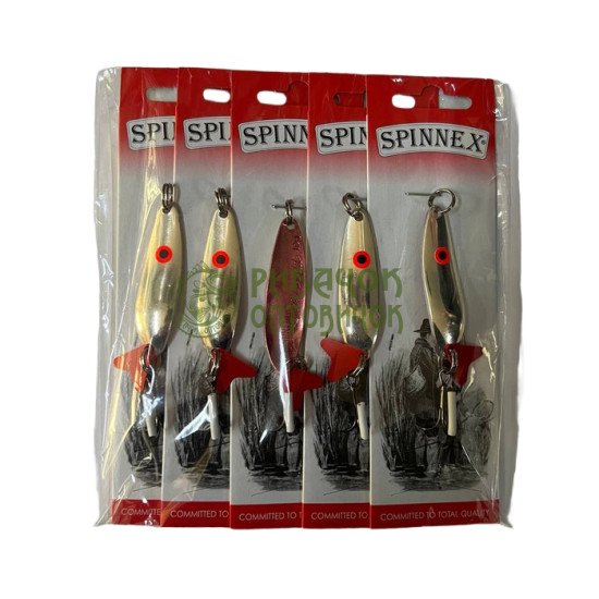 Блешня SPINNEX Коливалка KROKODILE - 10г(срібло/червоний)  KR-0-S