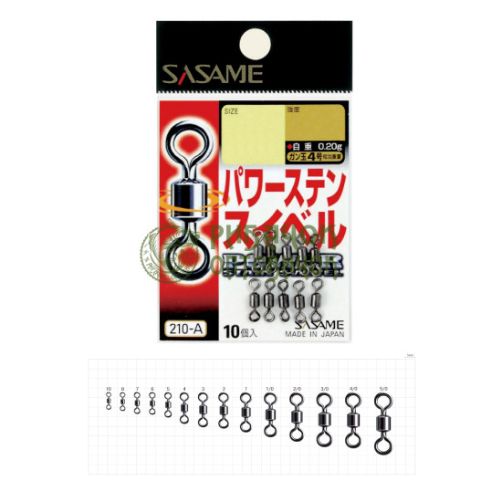 Вертлюги SASAME Power swivel №4 210-A (10 шт/уп)