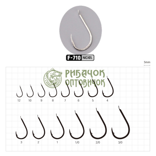 Гачок SASAME CHINU №5 F-710 NICKEL (20 шт)