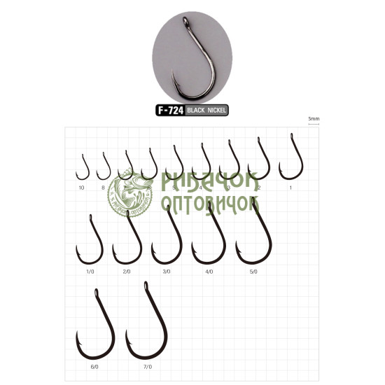 Гачок SASAME CHINU RINGED №4/0 F-724 NS (6 шт)