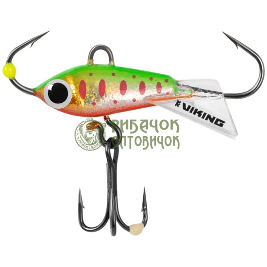 Балансир Viking Fishing Yeti Ice Jig 20mm 3.0g #27 Trout Green