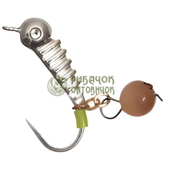 Морм. вольф. Fishing ROI Личинка з вушком і підвіскою 4mm E12 (10шт/уп) (M400)1,35gr