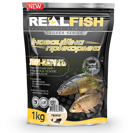 Прикормка Real Fish Линь-карась Сир 1000 гр