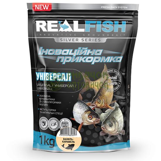 Прикормка Real Fish Універсал Ваніль-карамель 1000 гр