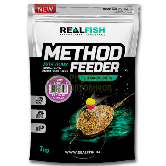 Прикормка Real Fish Premium Кальмар-журавлина