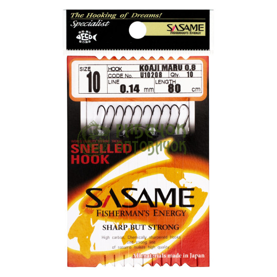 Повідець SASAME Snelled Hooks KOAJI MARU №6-0.18 UO1208 NS (10 шт)