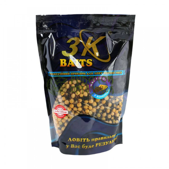 3Kbaits Зерновий МіКС ГОРОХ (з коноплею) 800г