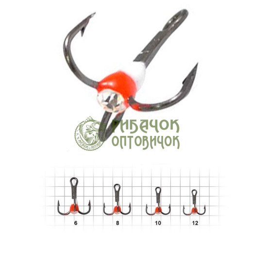Гачок трійник с каплею Fishing ROI 14 WR (25шт/уп) (M620)