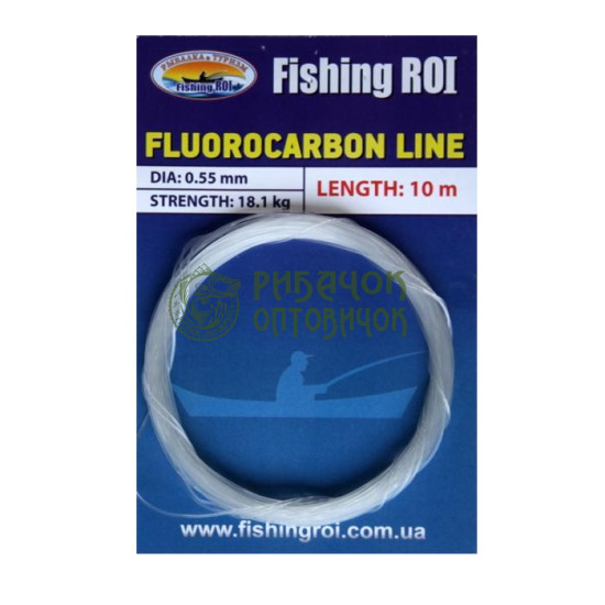 Повод.матер.Fishing ROI Fluorocarbon line 0,55mm 18,1кг 10м