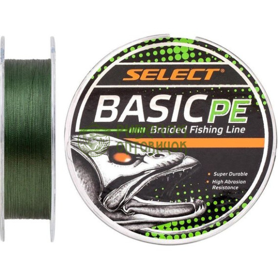 Шнур Select Basic PE 100m (темн-зел.) 0.08mm 4kg