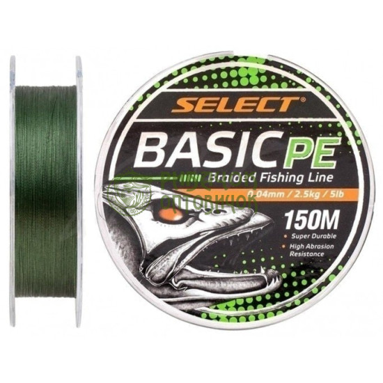 Шнур Select Basic PE 150m (темн-зел) 0.16mm 8,3kg