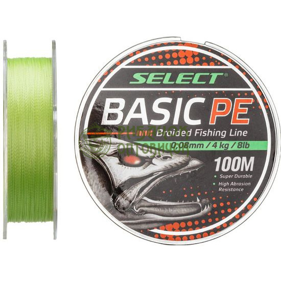 Шнур Select Basic PE 100m (салат.) 0.16mm 8.3kg