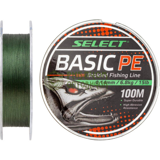 Шнур Select Basic PE 150m (темн-зел) 0.22mm 12,7kg