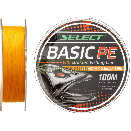 Шнур Select Basic PE 150m (помаранч.) 0.14mm 15lb/6.8kg
