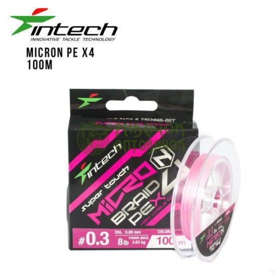 Шнур плетений Intech MicroN X4 150 m PE#0.4 (10lb/4.54 кг)