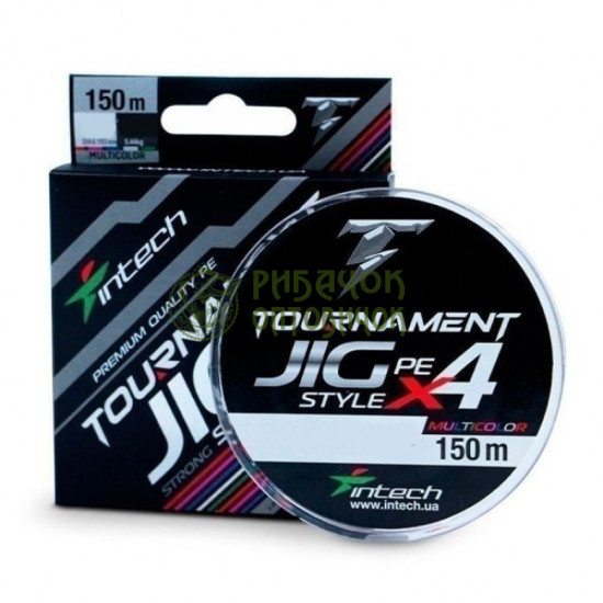 Шнур плетений Intech Tournament Jig Style PE X4 Multicolor 150m (0.6 (10lb / 4.54kg))
