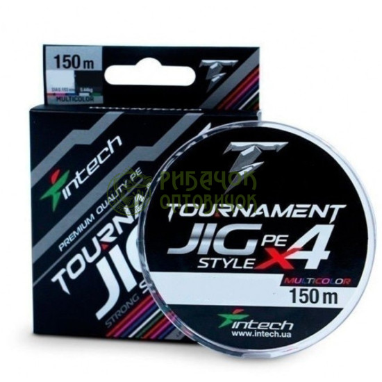 Шнур плетений Intech Tournament Jig Style PE X4 Multicolor 150m (1.2 (20lb / 9.07kg))
