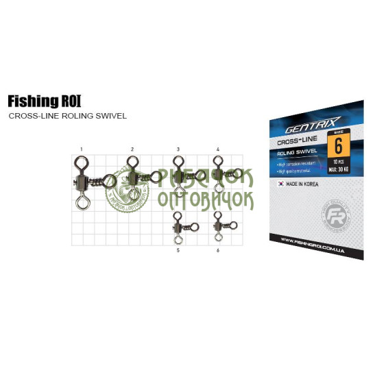 Вертлюг потрійний Fishing ROI №3 (20уп/кор) (М707)