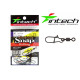 Застібка з вертлюгом Intech QuickLock Snap Rolling Matt black (5 шт) #00