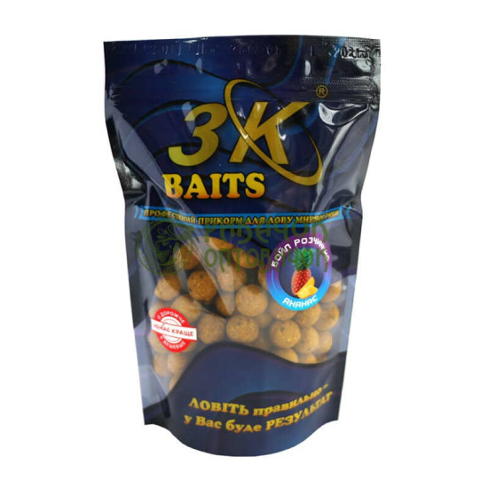 3Kbaits Бойл розчинний пилючий 16мм (ананас) 0.8кг