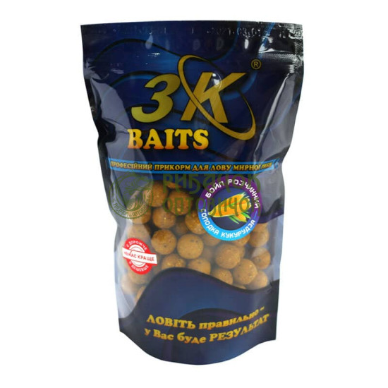 3Kbaits Бойл розчинний пилючий 16мм (солодка кукурудза) 0.4кг