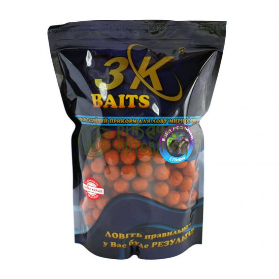 3Kbaits Бойл розчинний пилючий 16мм (слива) 0.4кг