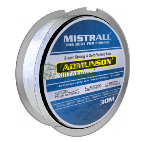 Волосінь MISTRALL Admunson (10 шт/уп) 30 m 0,20 мм