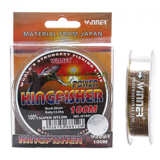 Волосінь King Fisher 100 м, кольорова, 0,22 mm