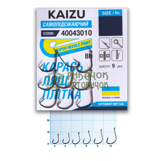Гачок Optimist Kaizu (самопідсекаючий) BN №9