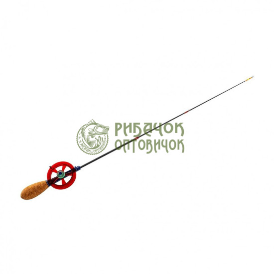 Вудка зимова AKARA Ledeer F 455  з катушкою Red (без кивкова хлист Hi Carbon medium teleskop 2 составний) вага 22г. довжина 55см.