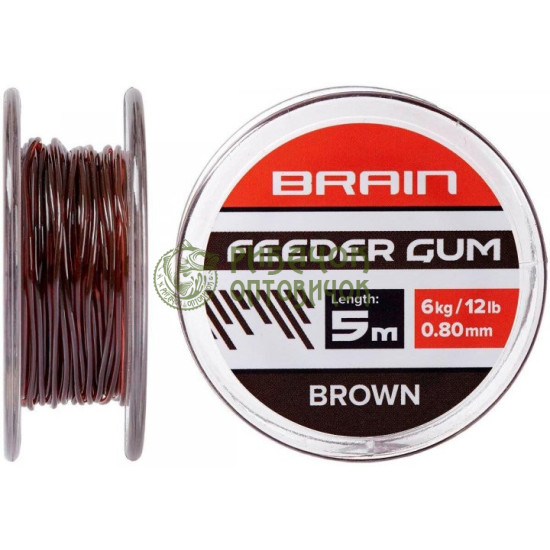 Feeder Gum Brain d=0.6mm 8lb/4rg (5m) к:коричневий