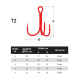 Трійник Fishing ROI Treble Hook T-2 RED #8 (уп.5шт)