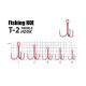 Трійник Fishing ROI Treble Hook T-2 RED #8 (уп.5шт)