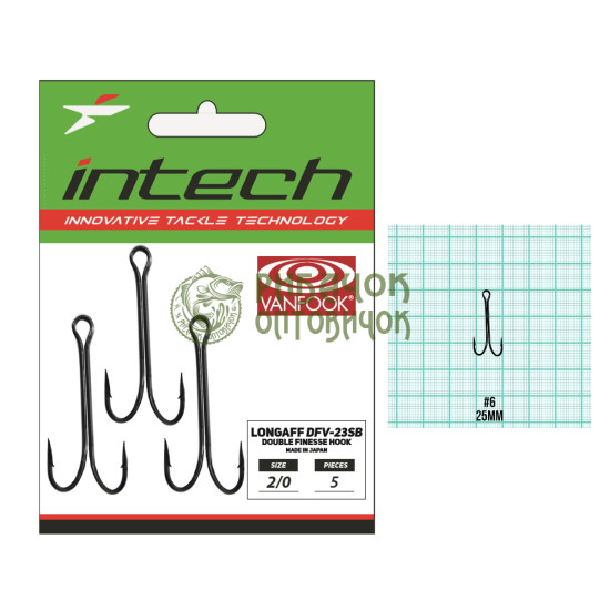 Гачок подвійний Intech Tournament Longaff DFV-23SB (#6 (4шт))