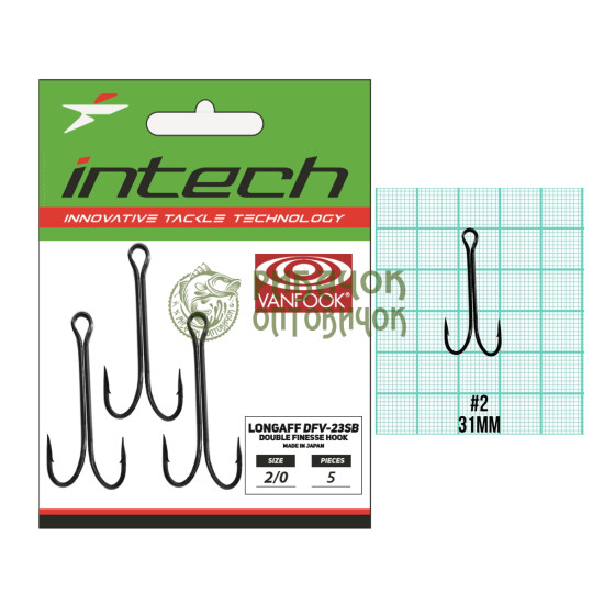 Гачок подвійний Intech Tournament Longaff DFV-23SB (#2 (4шт))
