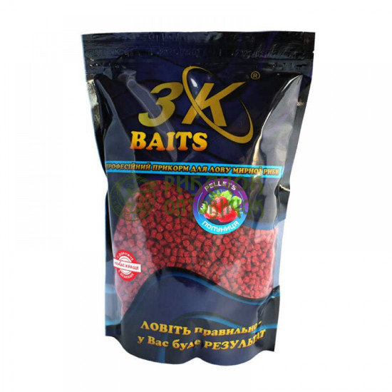 3Kbaits Pellets 4 мм (полуниця) 800 г.