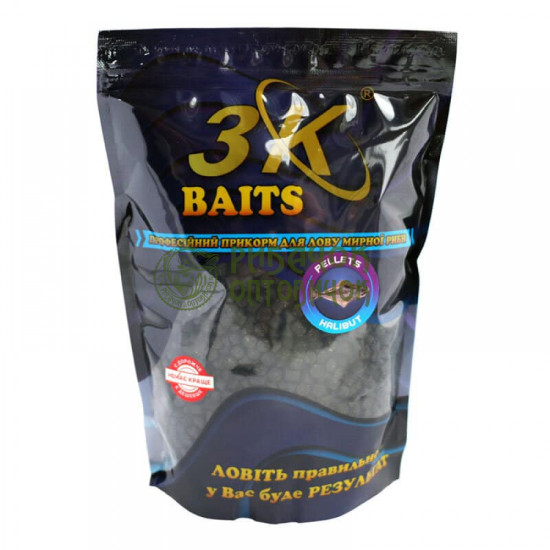 3Kbaits Pellets 6 мм (HALIBUT) 800 г.